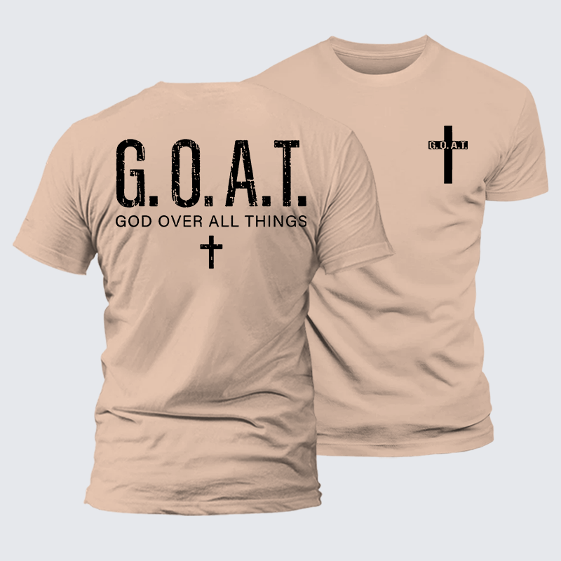 God over All Things Jesus God Christian Premium Mercerized Cotton Tee