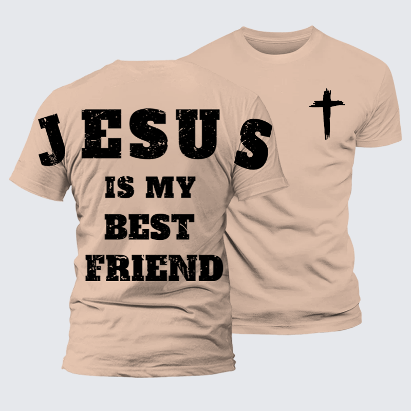Jesus Is My Best Friend Jesus God Christian Premium Mercerized Cotton Tee