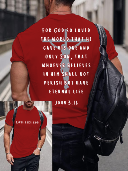 Love Like God Jesus God Christian Cotton T-Shirt