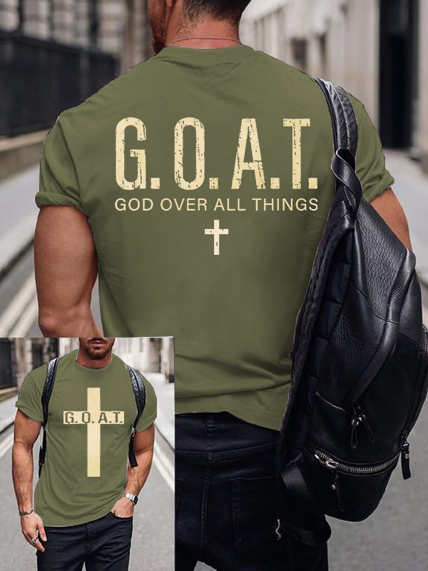 God over All Things Jesus God Christian Cotton T-Shirt