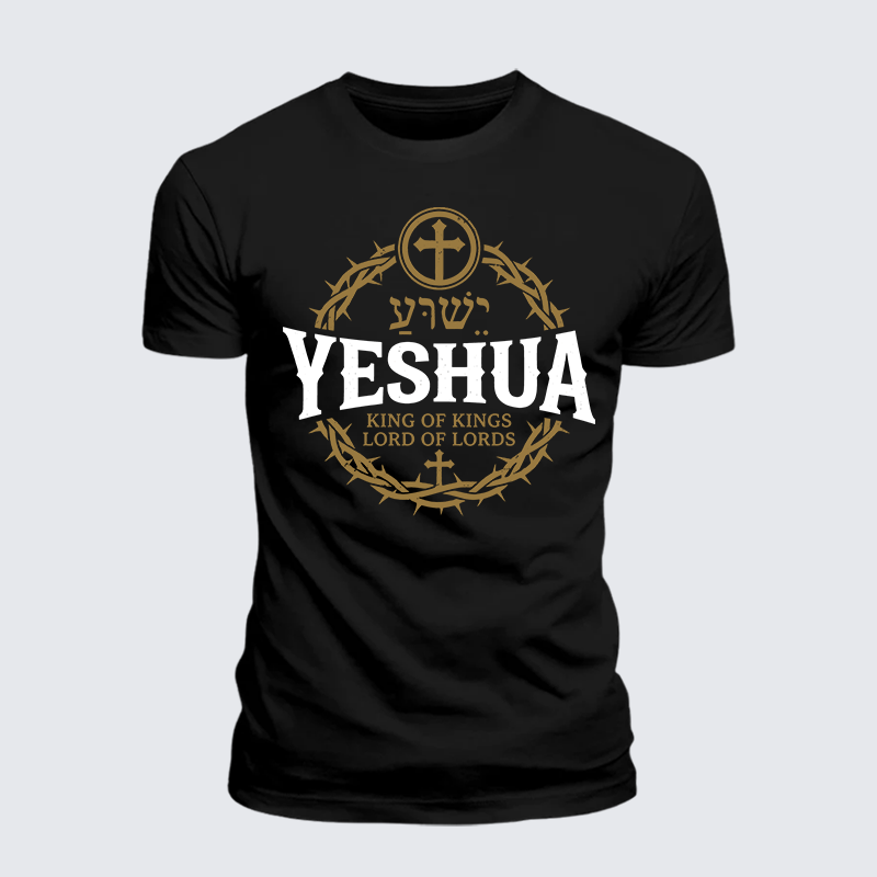 Man Of God Husband Dad Jesus God Christian Cotton T-Shirt