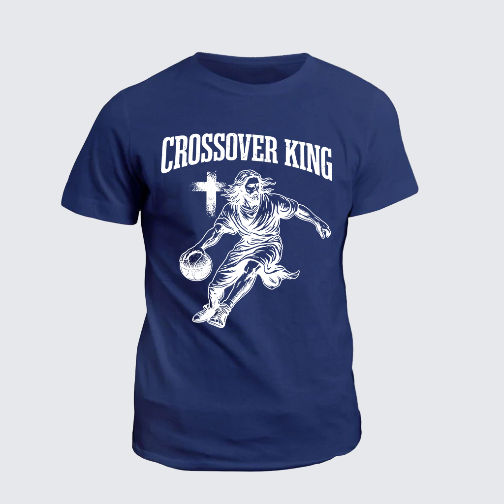 Crossover King Jesus God Christian Cotton T-Shirt