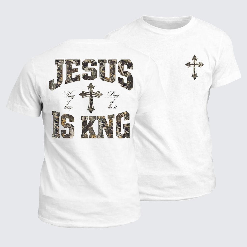 Jesus is King Jesus God Christian Cotton T-Shirt