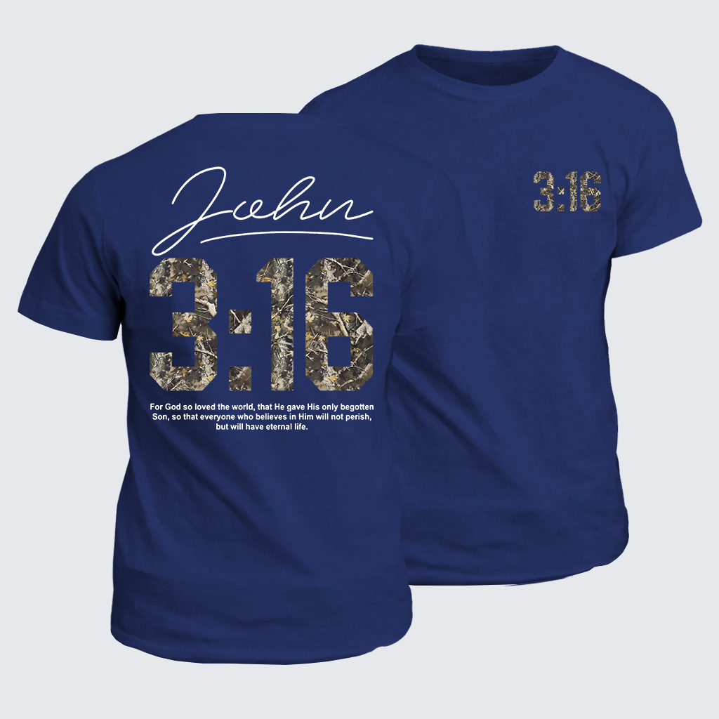 John 3:16 Jesus God Christian Cotton T-Shirt