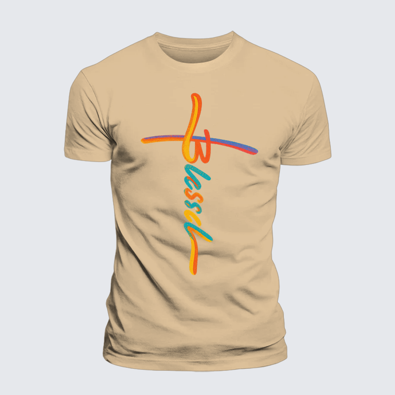 Blessed Jesus God Christian Premium Mercerized Cotton Tee