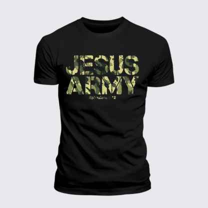 Jesus Army Jesus God Christian Premium Mercerized Cotton Tee