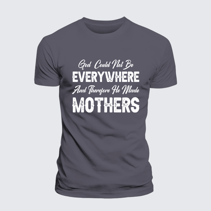 God Made Mothers  Jesus God Christian Premium Mercerized Cotton Tee