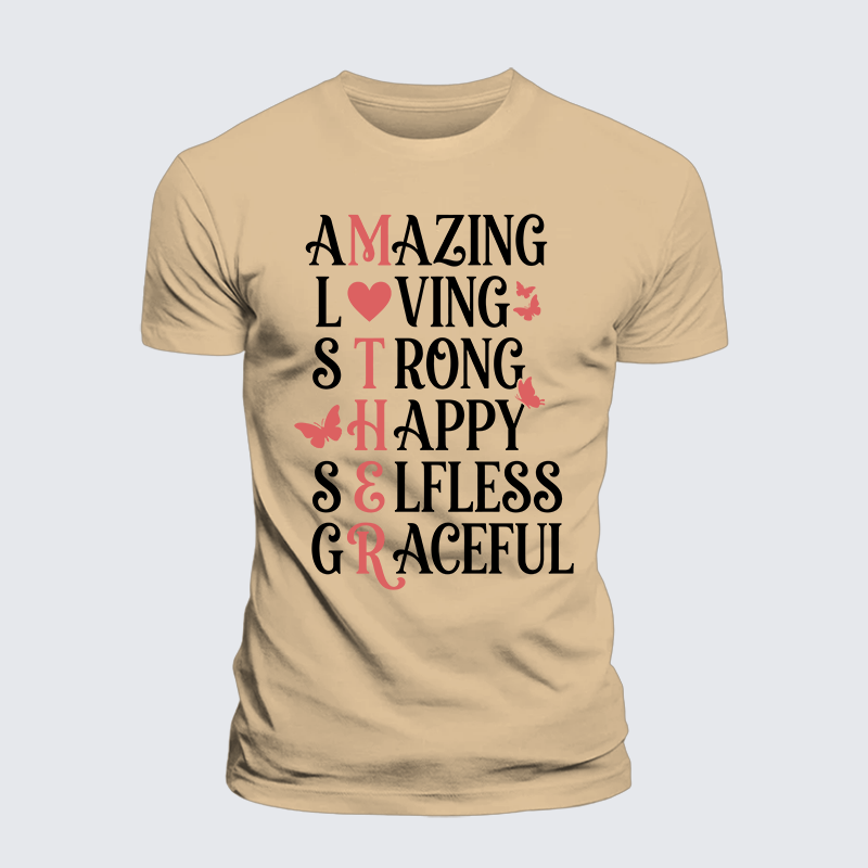 Amazing Mother Jesus God Christian Premium Mercerized Cotton Tee