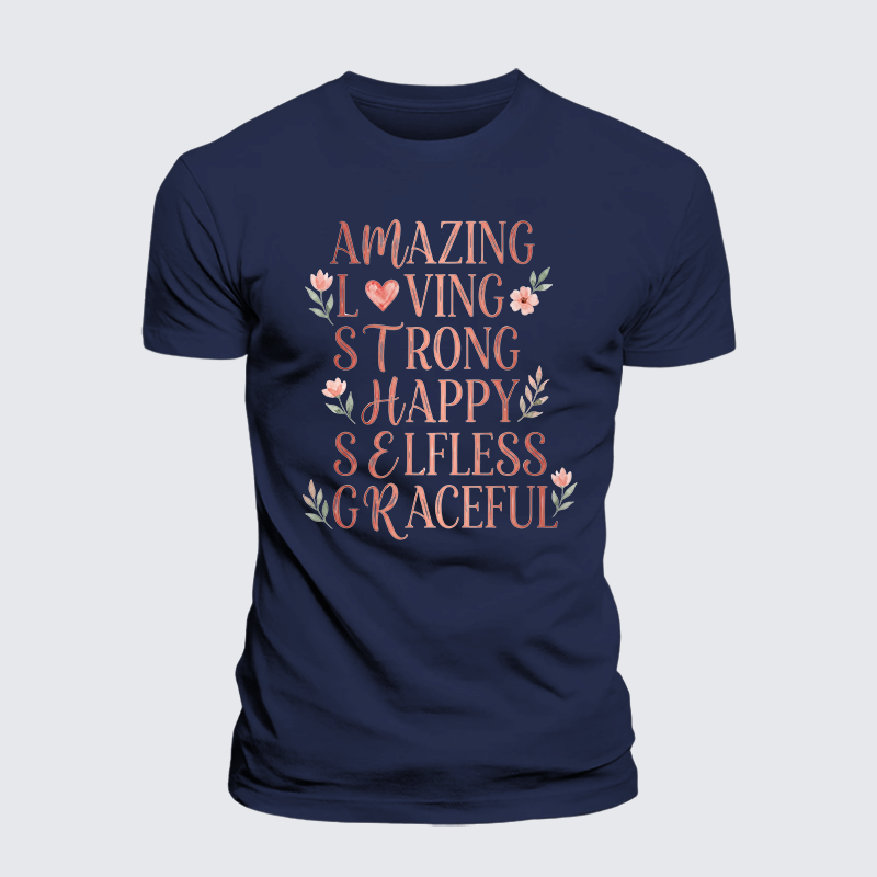 Amazing Mother Jesus God Christian Premium Mercerized Cotton Tee