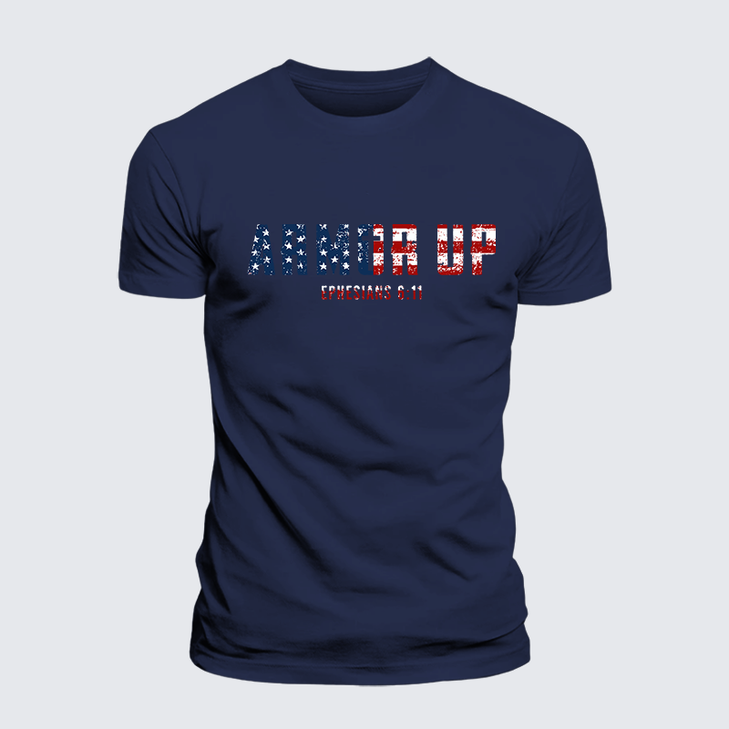 Armor Up Jesus God Christian Premium Mercerized Cotton Tee