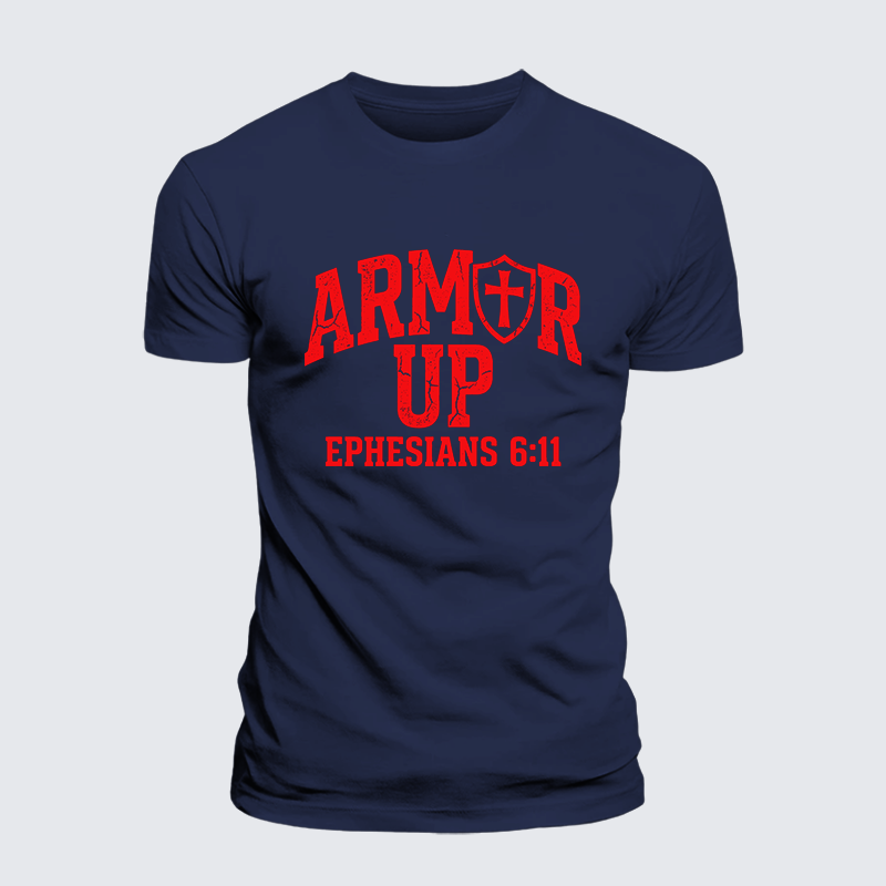 Armor Up Jesus God Christian Premium Mercerized Cotton Tee