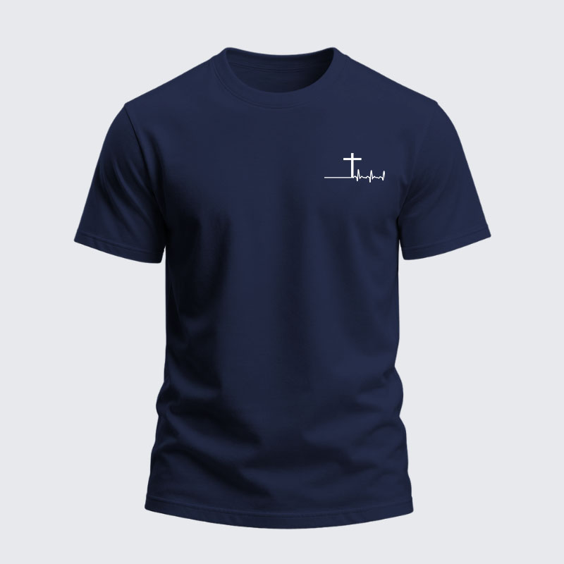 Heavyweight Cotton Tee -ECG Cross