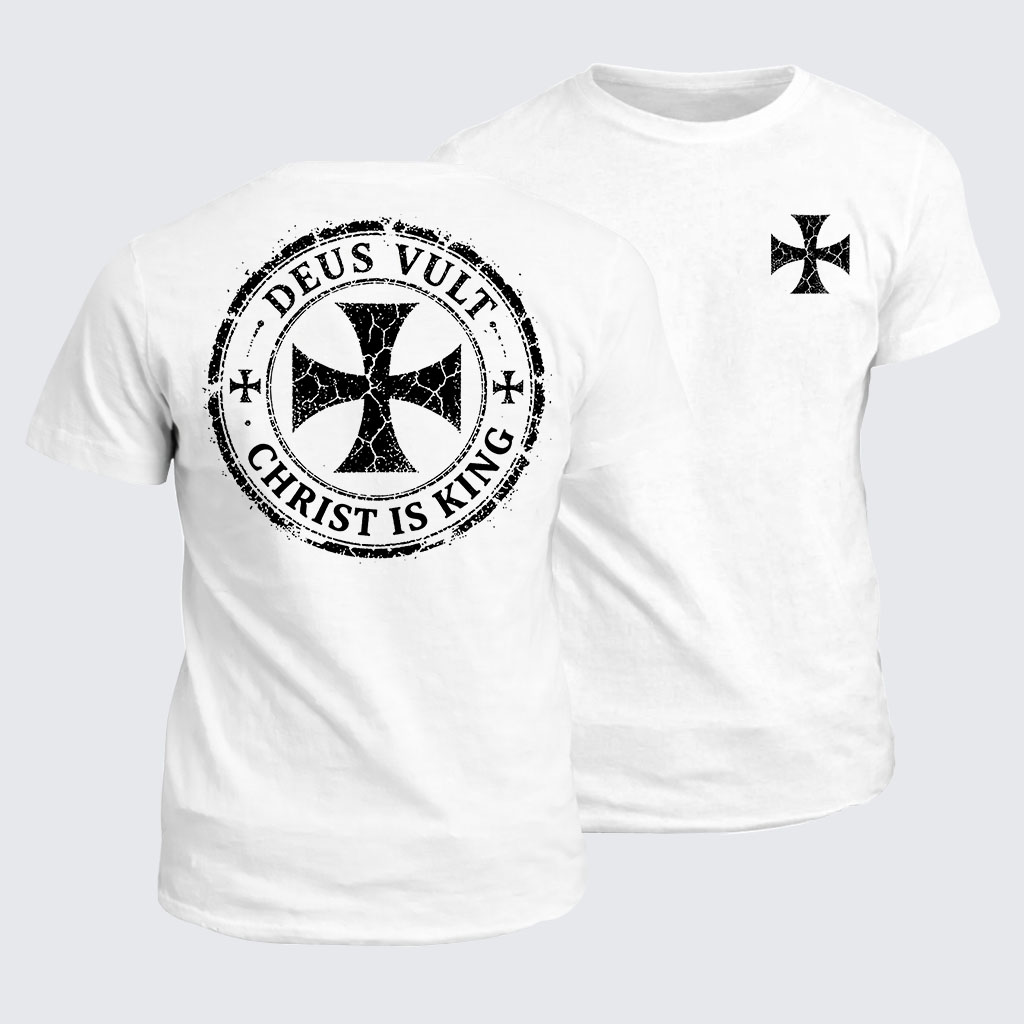 Classic Cotton Tee -  Deus Vult Christ Is King