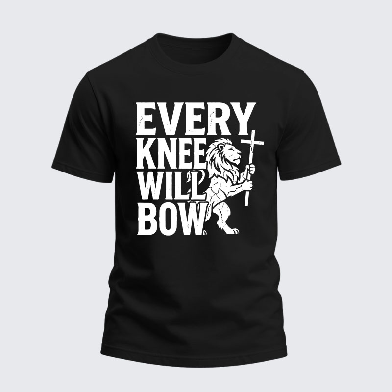 Heavyweight Cotton Tee - Every Knee Will Bow