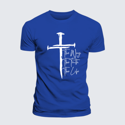 Jesus The Way The Truth The Life Jesus God Christian Cotton T-Shirt