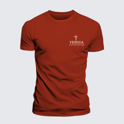 Yeshua King Of Kings Lord Of Lords Jesus God Christian Premium Mercerized Cotton Tee