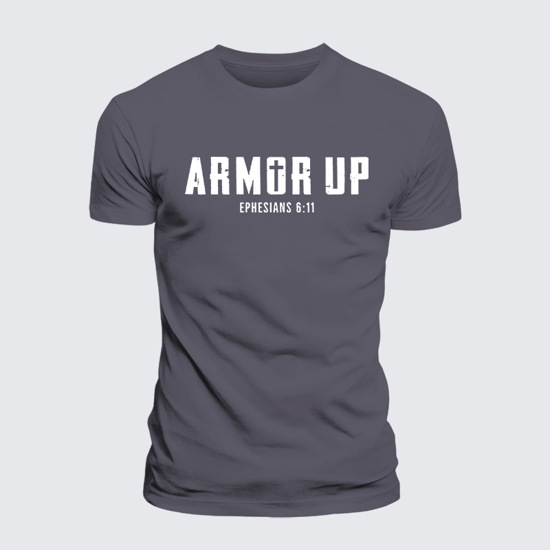 Armor Up Jesus God Christian Premium Mercerized Cotton Tee