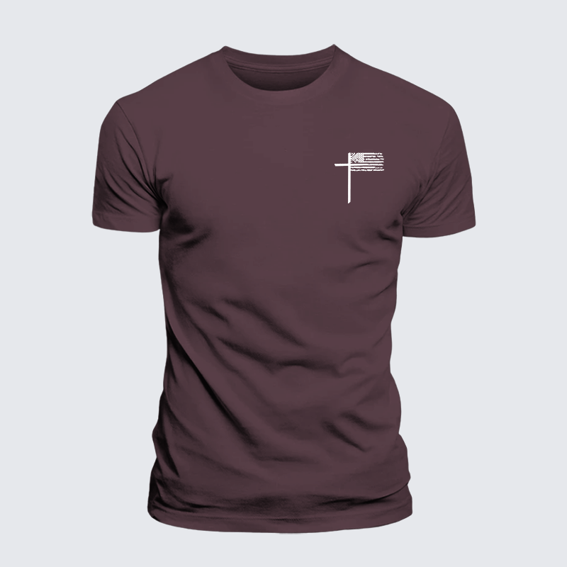Cross Jesus God Christian Premium Mercerized Cotton Tee