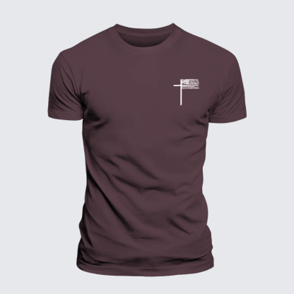 Cross Jesus God Christian Premium Mercerized Cotton Tee