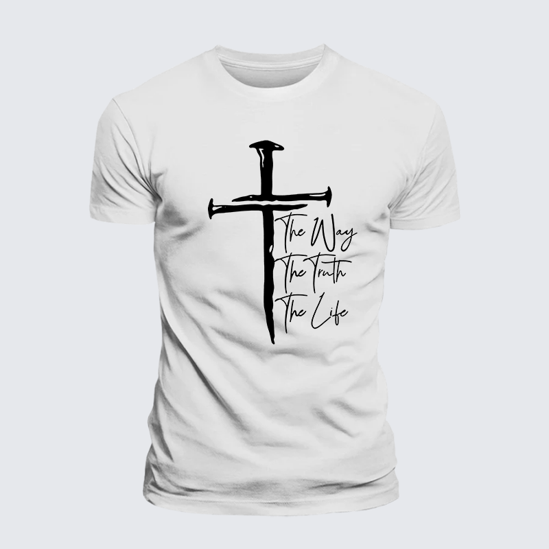 Jesus The Way The Truth The Life Jesus God Christian Premium Mercerized Cotton Tee