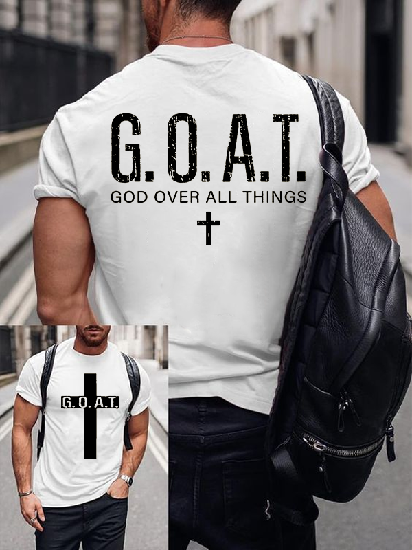God over All Things Jesus God Christian Cotton T-Shirt