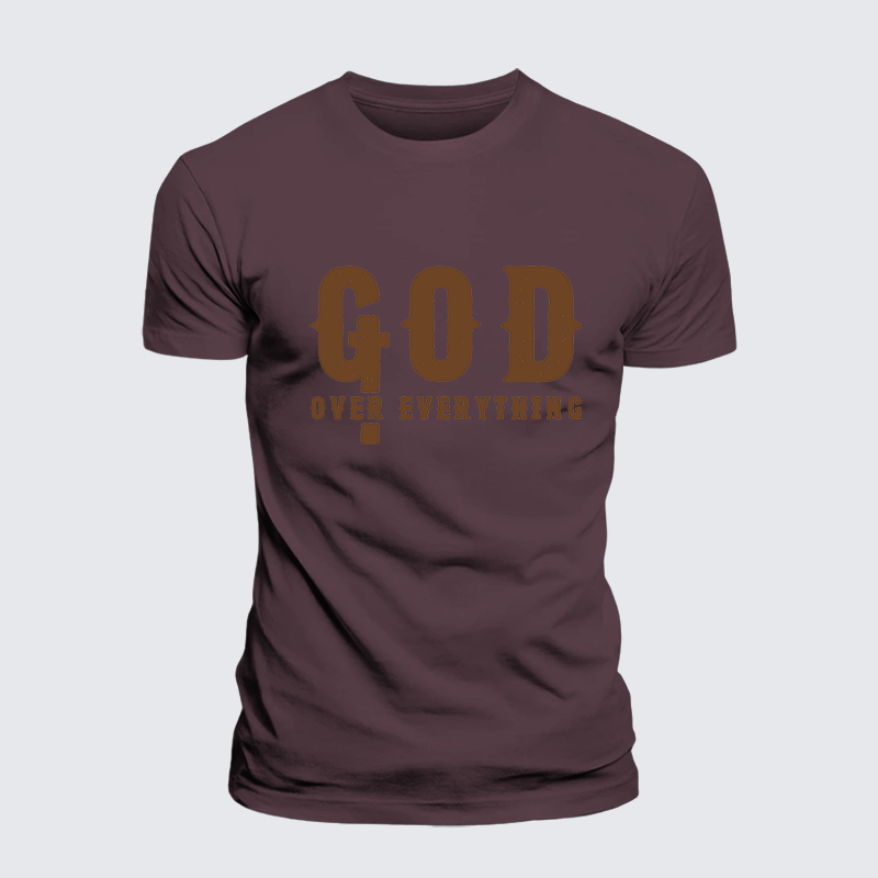 God over Everything Jesus God Christian Premium Mercerized Cotton Tee