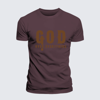 God over Everything Jesus God Christian Premium Mercerized Cotton Tee
