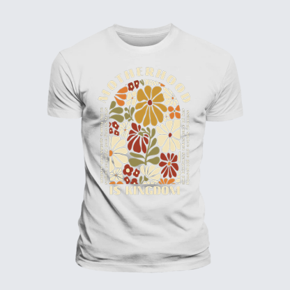 Motherhood Is Kingdom Work Jesus God Christian Premium Mercerized Cotton Tee