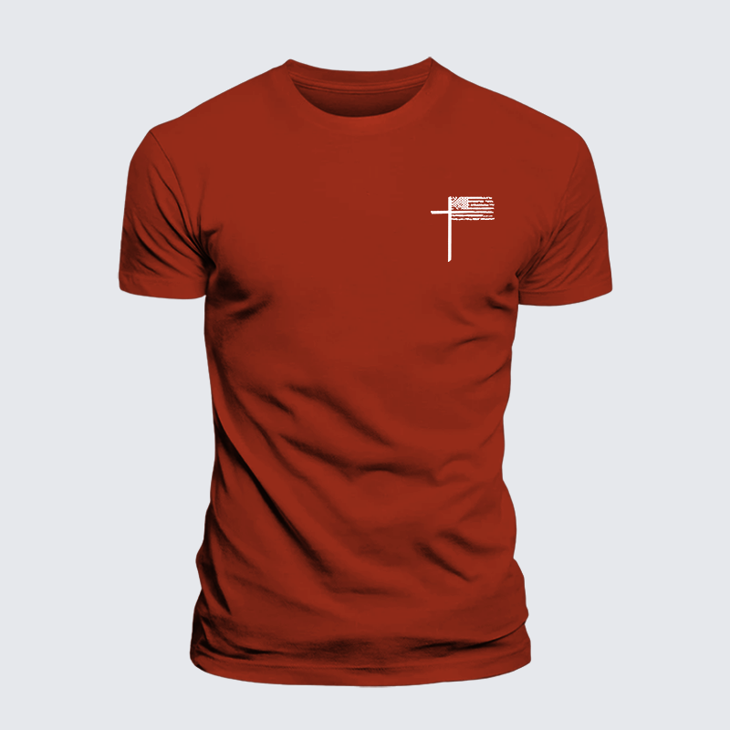 Cross Jesus God Christian Premium Mercerized Cotton Tee