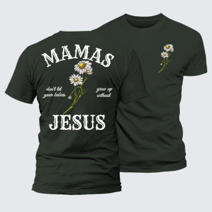 Blossoms Of Faith And Love Jesus God Christian Premium Mercerized Cotton Tee