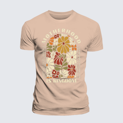 Motherhood Is Kingdom Work Jesus God Christian Premium Mercerized Cotton Tee
