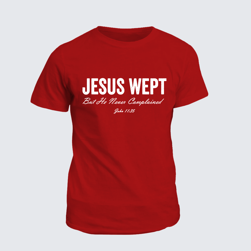 Jesus Wept Jesus God Christian Cotton T-Shirt