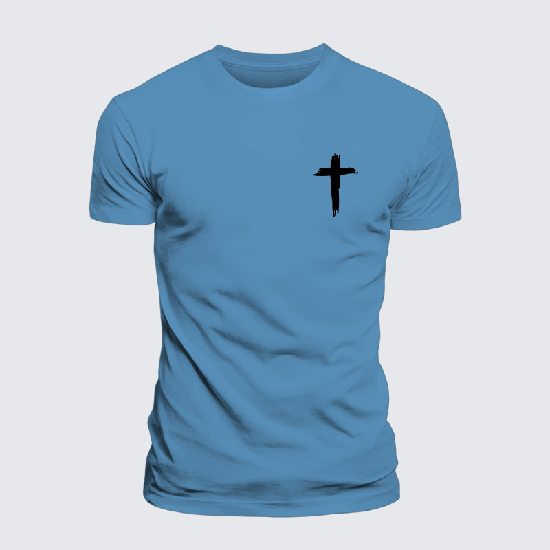 Cross Printed Jesus God Christian Premium Mercerized Cotton Tee