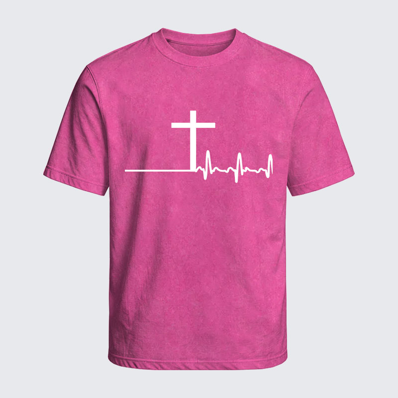 Washed T-Shirt - ECG Cross