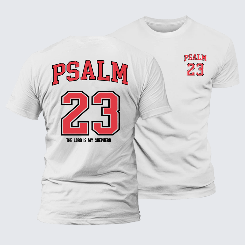 Psalm 23 Jesus God Christian Premium Mercerized Cotton Tee