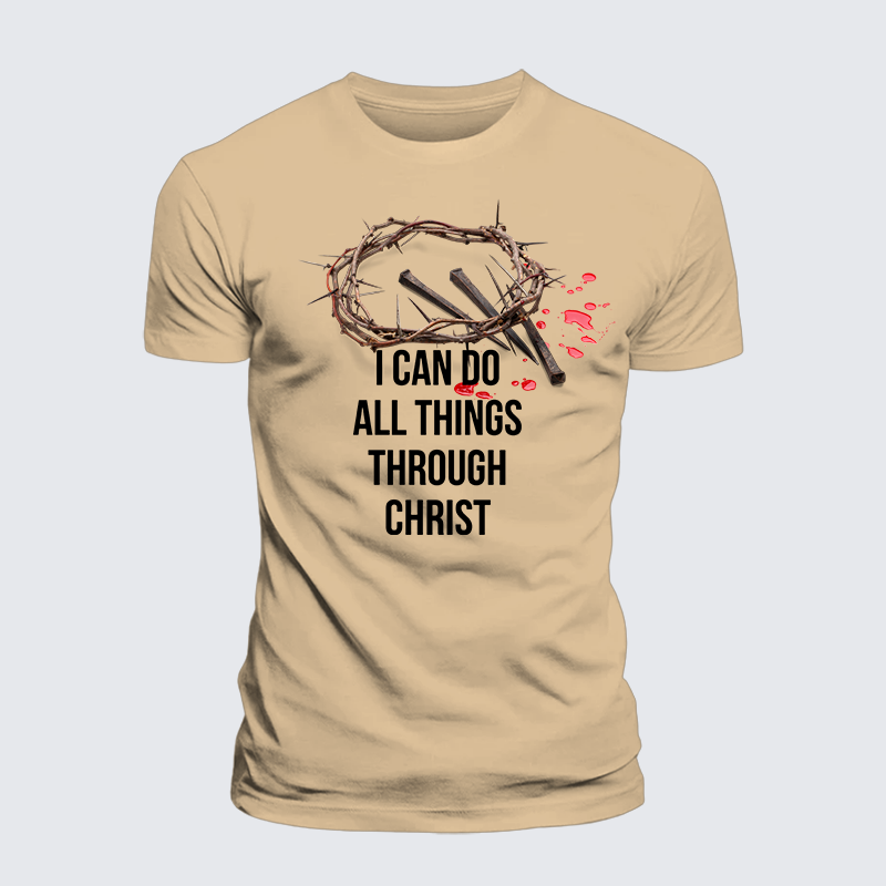Man Of God Husband Dad Jesus God Christian Cotton T-Shirt
