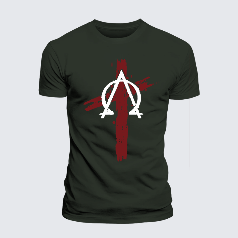 Cross Jesus God Christian Premium Mercerized Cotton Tee