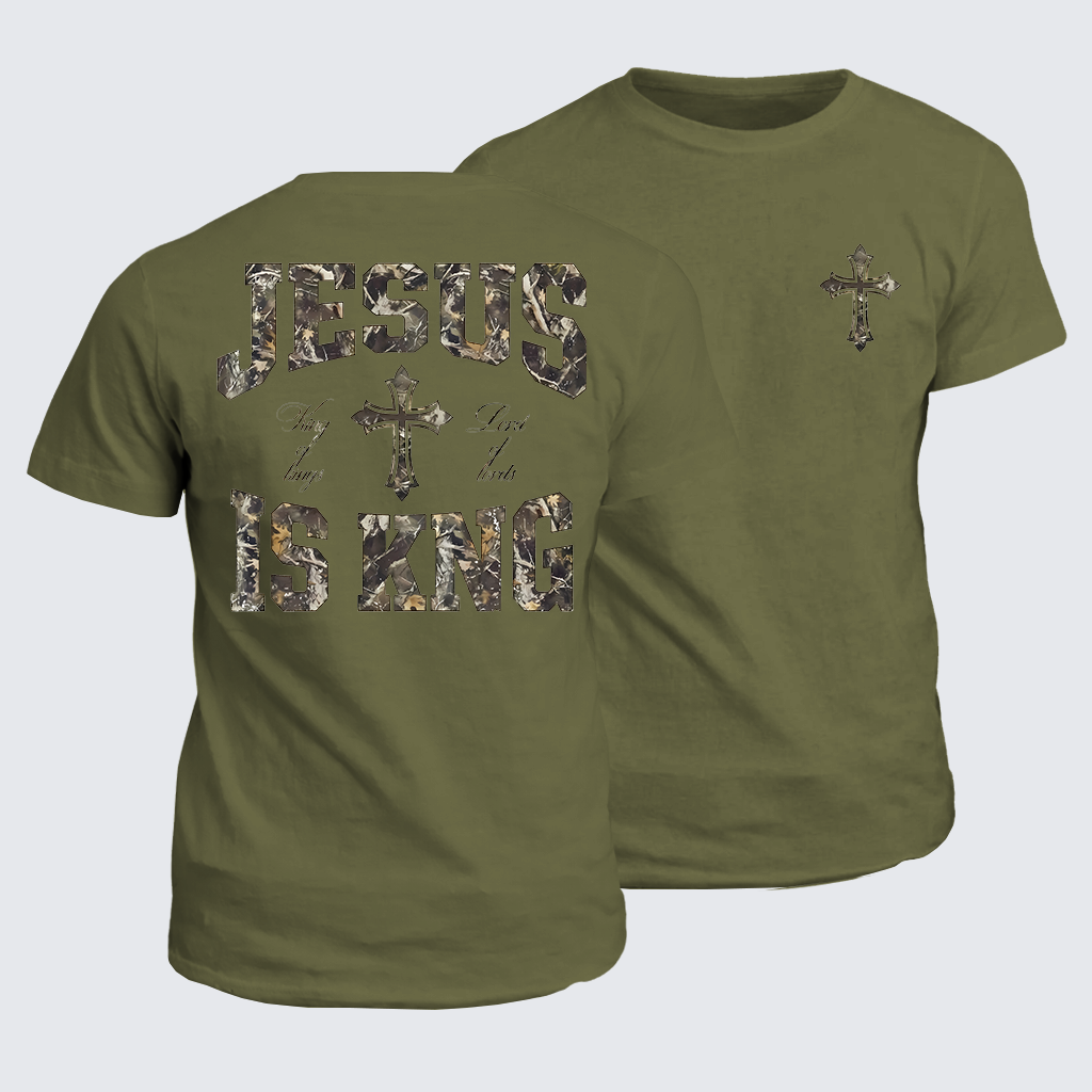 Jesus is King Jesus God Christian Cotton T-Shirt