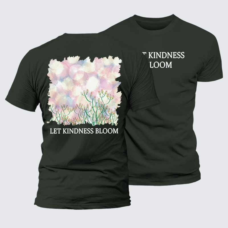 Let Kindness Bloom Jesus God Christian Premium Mercerized Cotton Tee