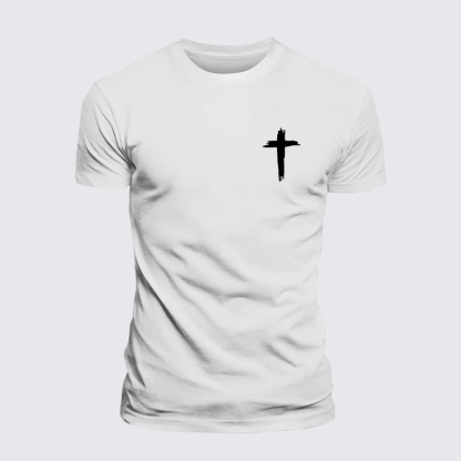 Cross Printed Jesus God Christian Premium Mercerized Cotton Tee