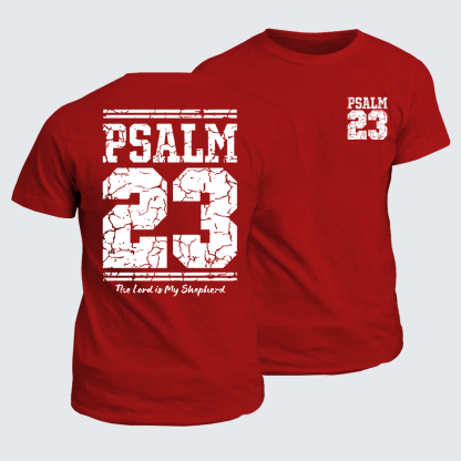 Psalm 23 The Lord Is My Shepherd Jesus God Christian Cotton T-Shirt