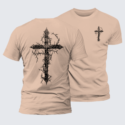 Cross Jesus God Christian Premium Mercerized Cotton Tee