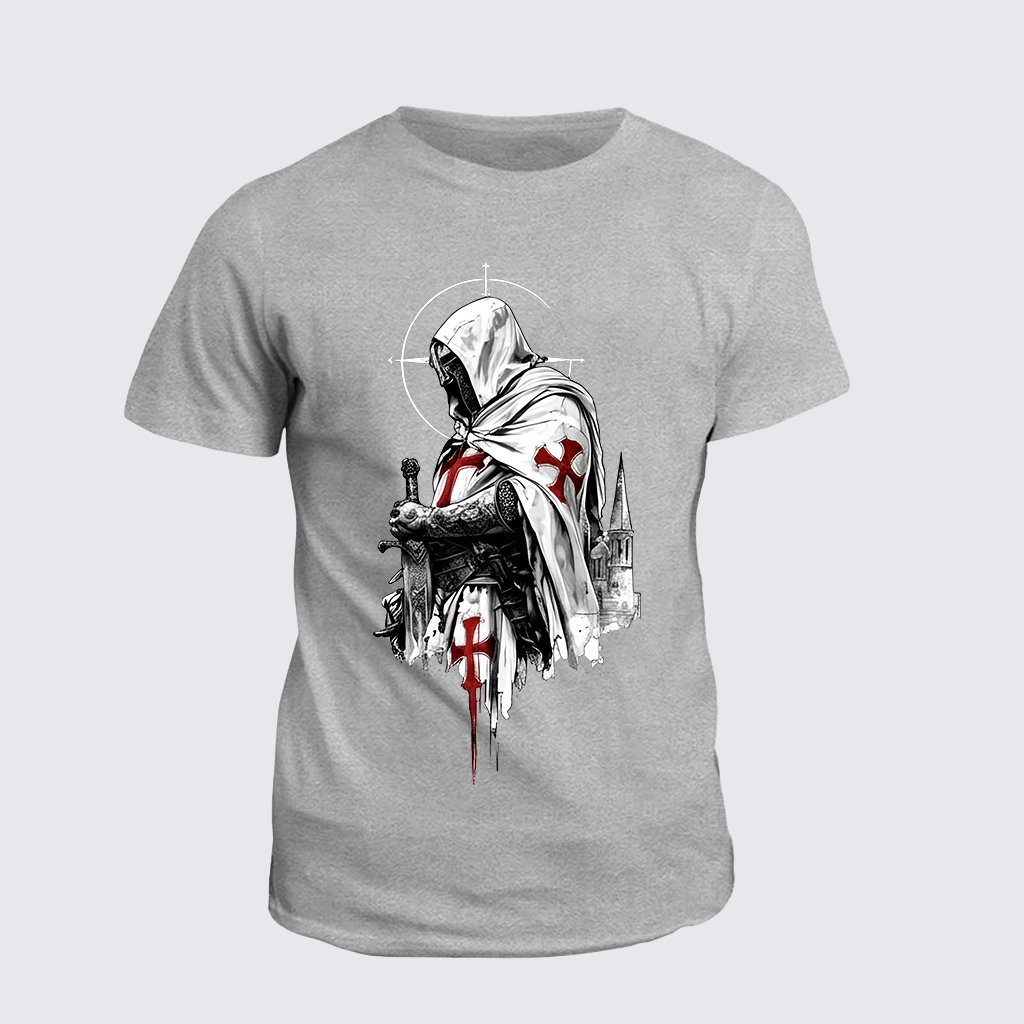 Crusader Spirit Jesus God Christian Cotton T-Shirt