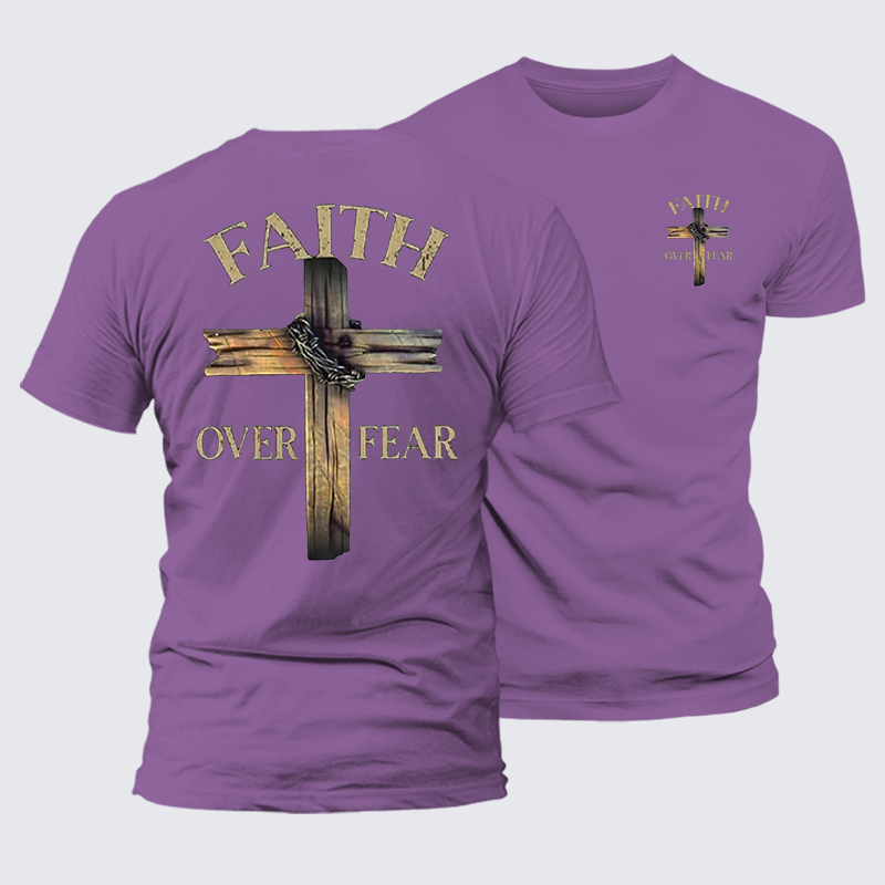 Man Of God Husband Dad Jesus God Christian Cotton T-Shirt