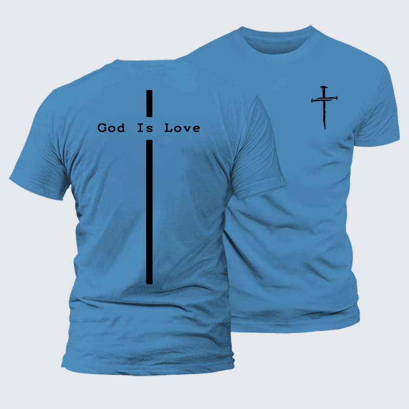 God Is Love Jesus God Christian Premium Mercerized Cotton Tee