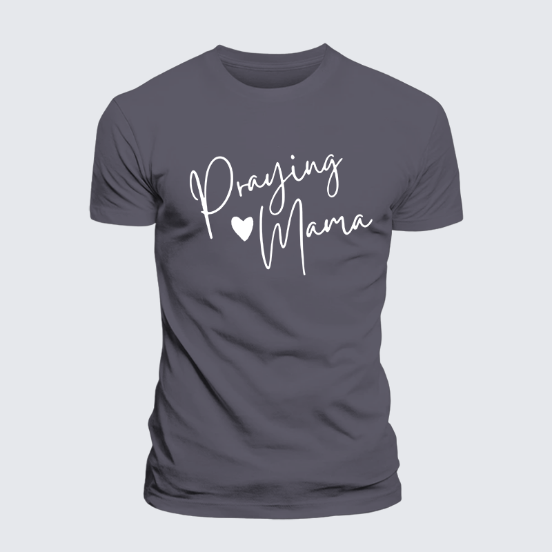 Praying Mama Jesus God Christian Premium Mercerized Cotton Tee