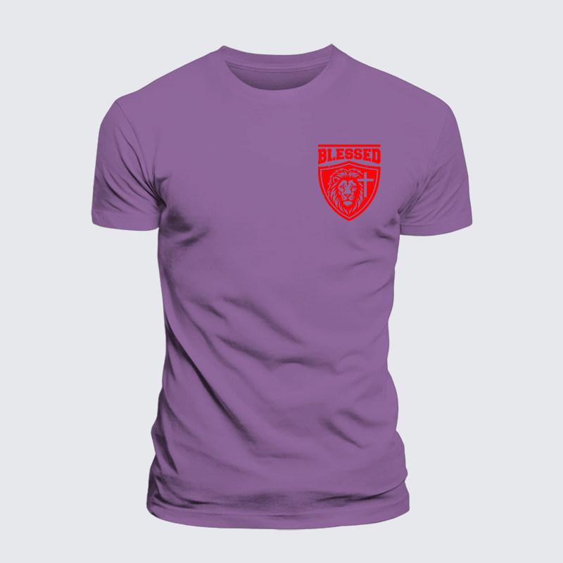 Blessed Cross Jesus God Christian Premium Mercerized Cotton Tee
