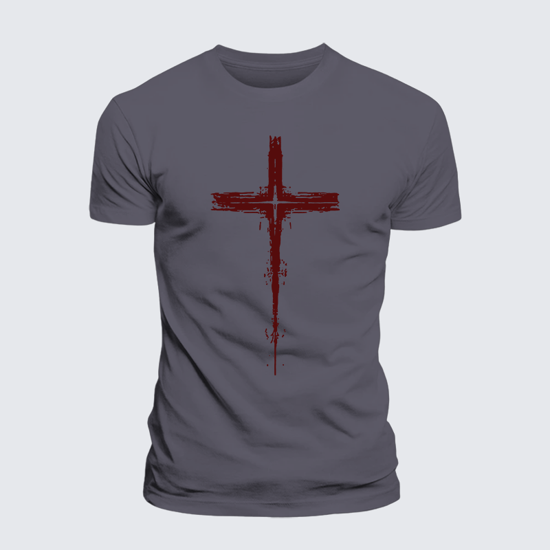 Light of Cross Jesus God Christian Premium Mercerized Cotton Tee