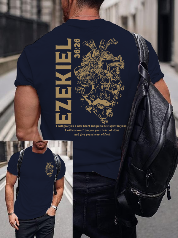 I Will Give You A New Heart And Put A New Spirit Christian Cotton T-Shirt