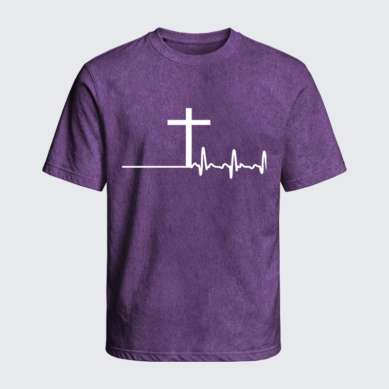 Washed T-Shirt - ECG Cross